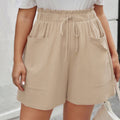 Korean-style Bloom Pants Large Size Wide-leg Drawstring Cargo Shorts