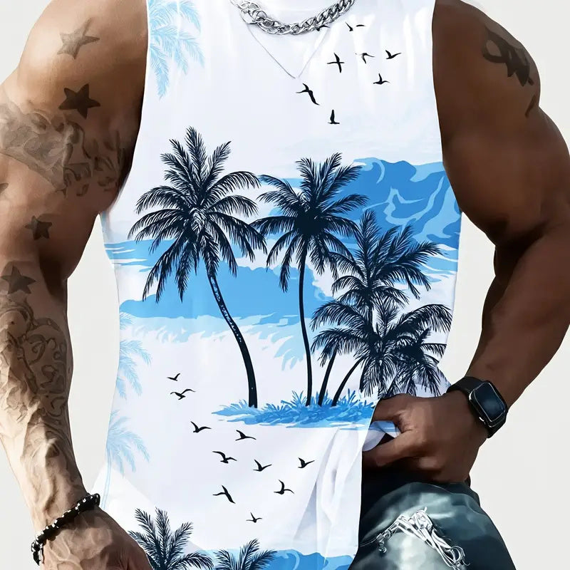 Full Printed Vest Made Of Polyester Material