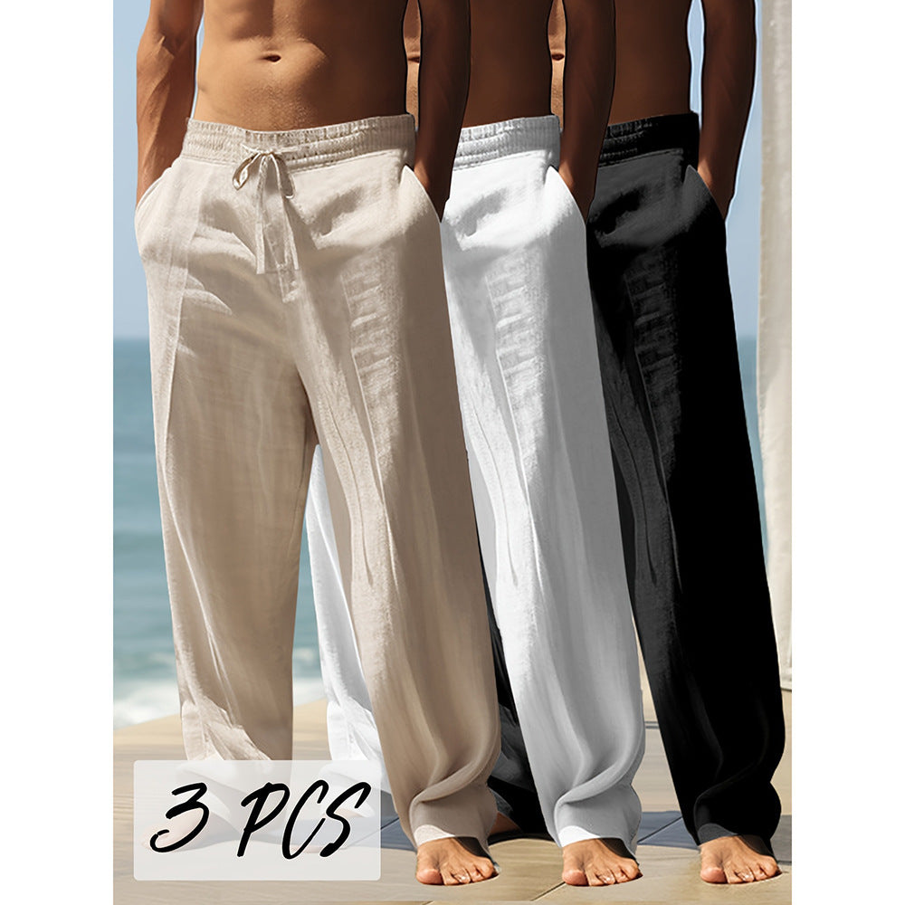 Men's Breathable And Loose Sports Straight Long Pants