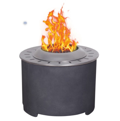 20.5 X 15 Dark GrayConcrete Texture Smokeless Fire Pit