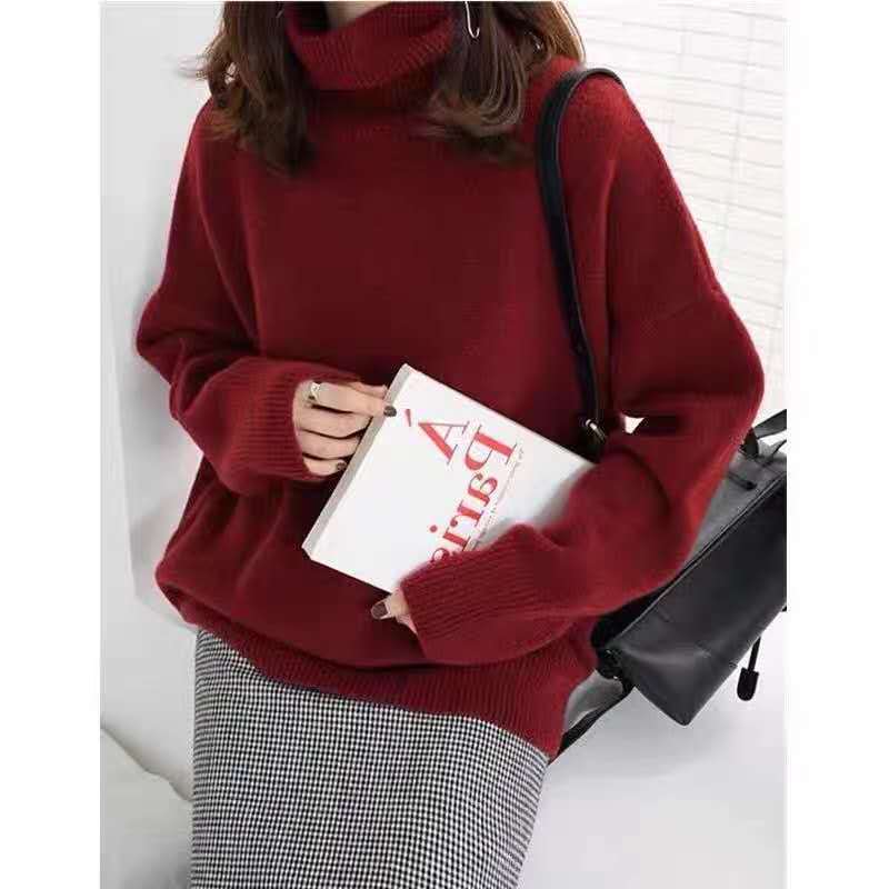 Turtleneck Cashmere Sweater Women's Outer Knit Sweater