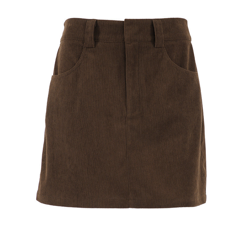 Retro Corduroy Casual Skirt For Women
