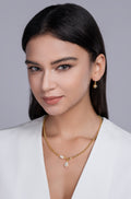 A Fashionable Jewelry Pendant Set With Moissanite S925 Sterling Silver And Gold-plated Diamond, Moissanite Silver Jewelry