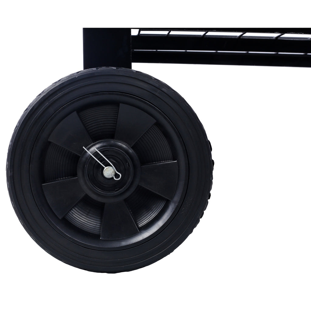 Products Elevated Mobile Raised Ergonomic Metal Planter Garden Bed For Backyard, Patio W Wheels, Low