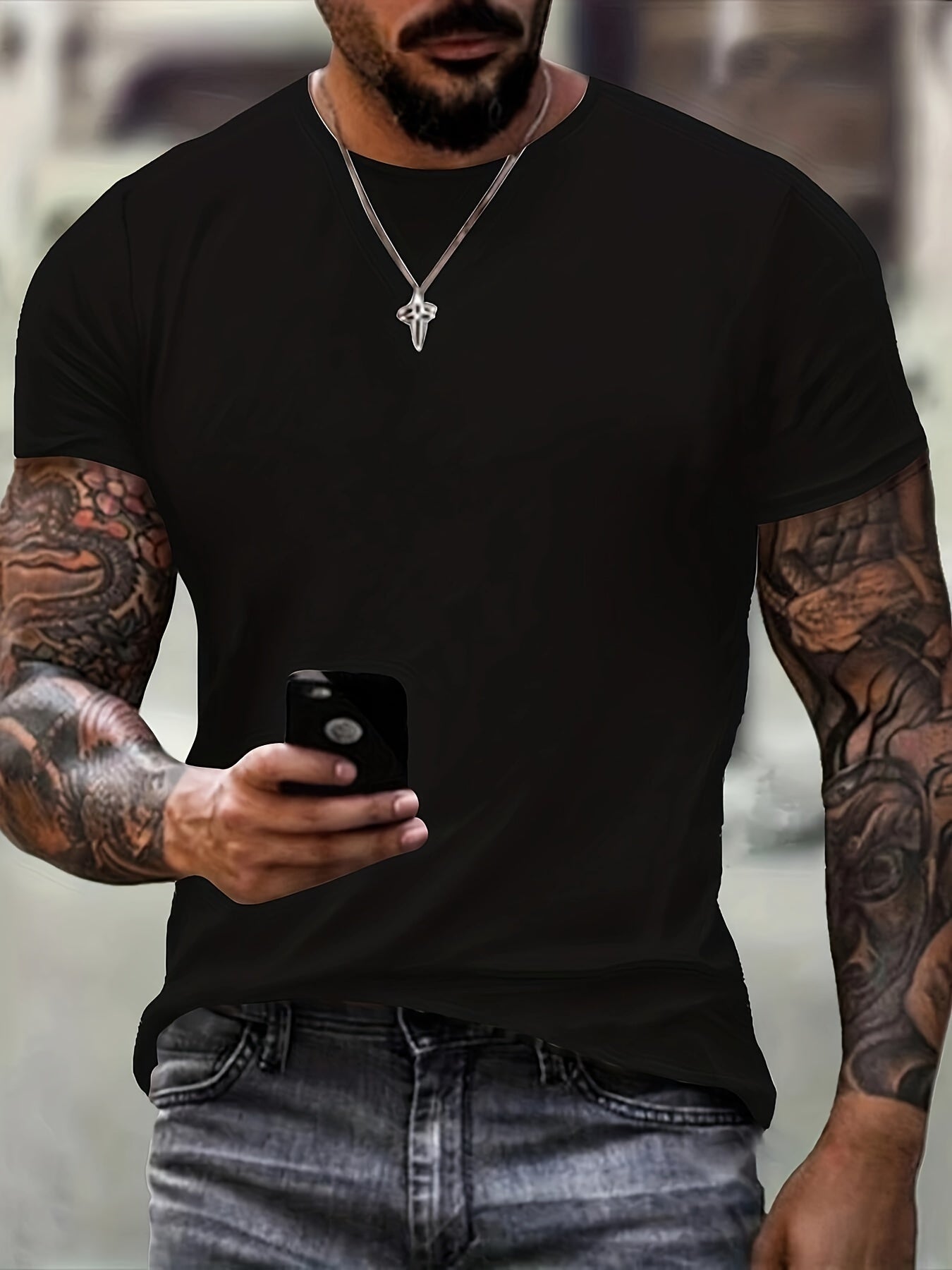Men's Fashionable And Comfortable T-shirt With Skull And Letter Pattern Printing, Summer Outdoor Clothing, Men's Clothing, Men's Tops, Men's Gifts
