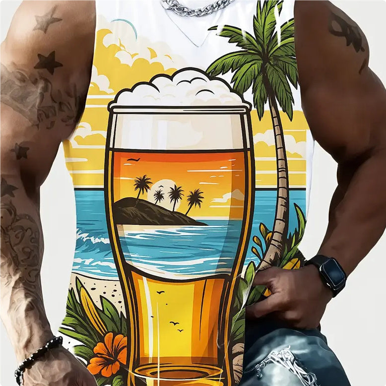 Full Printed Vest Made Of Polyester Material