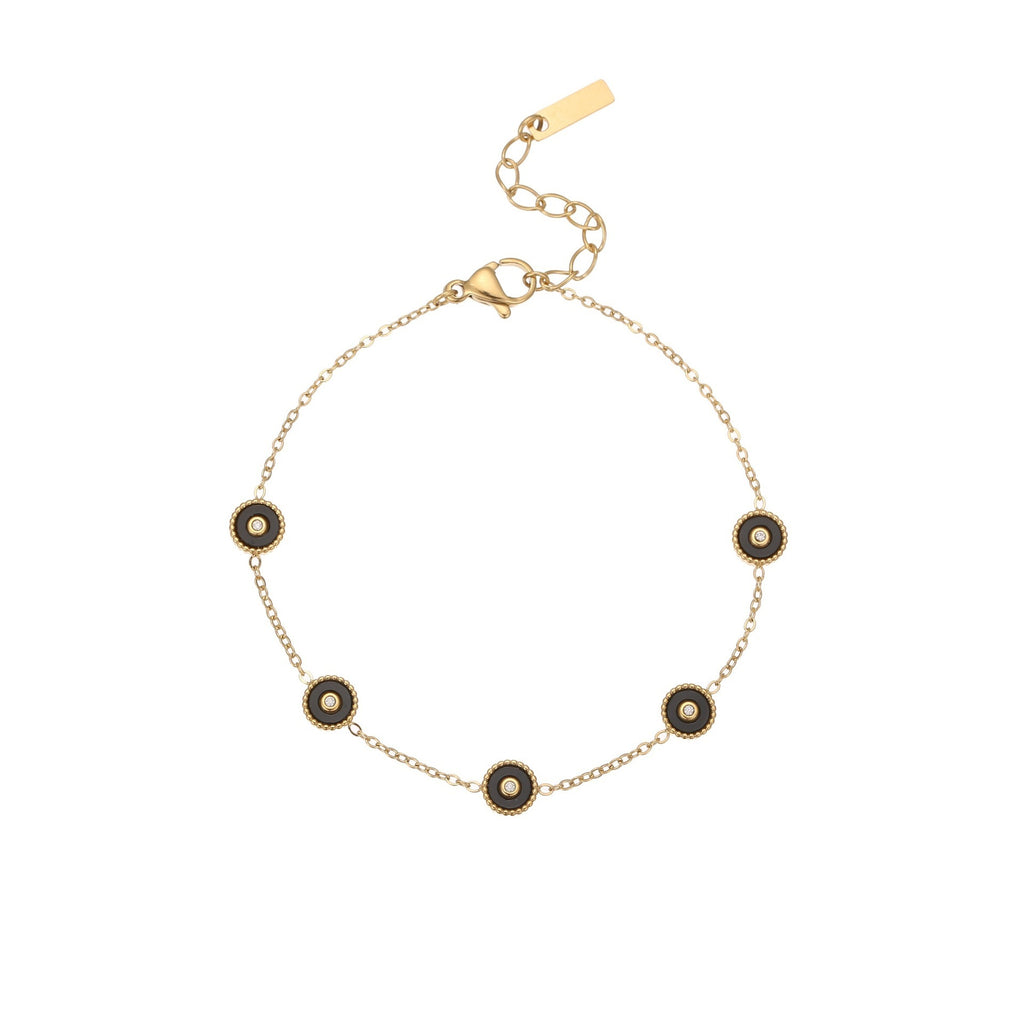 Light Luxury Fritillary Stainless Steel Bracelet 18K Gold Plating Exquisite Design Sense Ornament