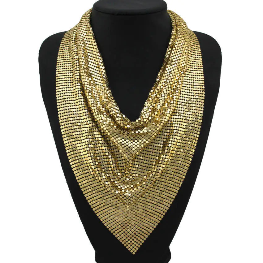 Mesh Necklace, Clavicle Chain, Fish Scale Neck Chain