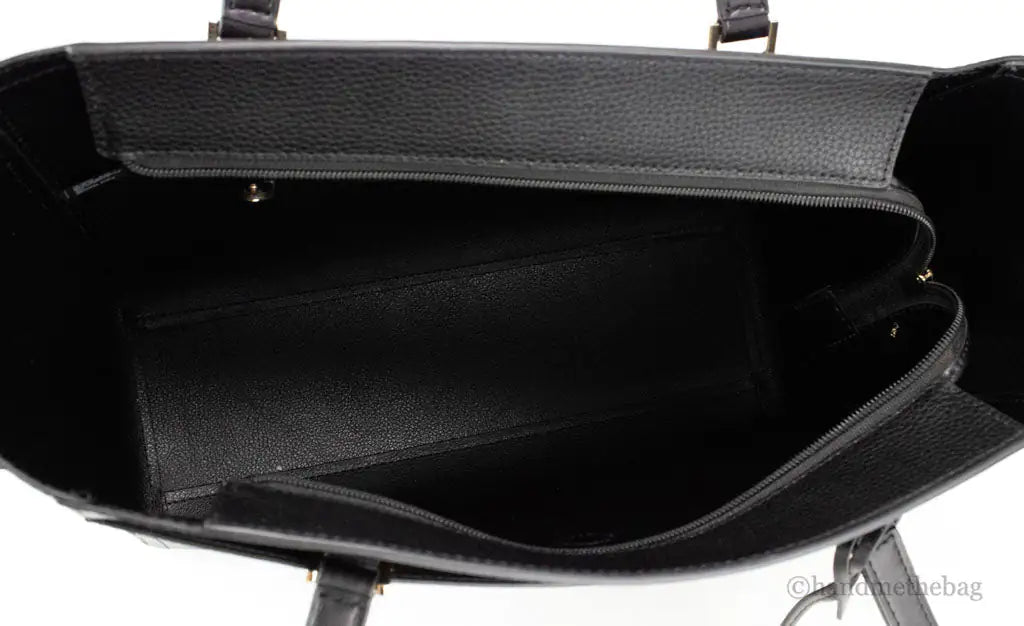 Michael Kors Maisie Large Black Pebbled Leather 3-in-1 Multifunctional Crossbody Clutch Tote Bag
