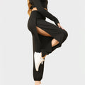 High-slit Thigh Casual Pants Set