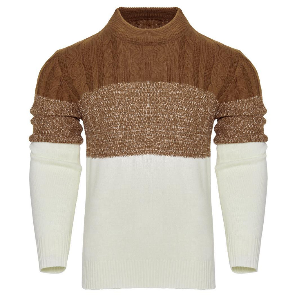 Men's Knitted Sweater Fashion Long-sleeved Pullover Tops Fall And Winter Clothing