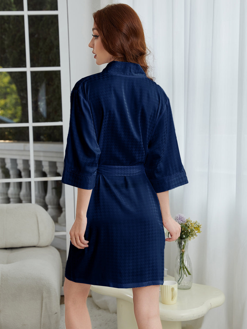 Lightweight Herringbone Knit Bathrobe, Spa And Bridesmaid Dress-style Nightgown Sets, Suitable For Women - Dries Quickly And Is Soft And Comfortable