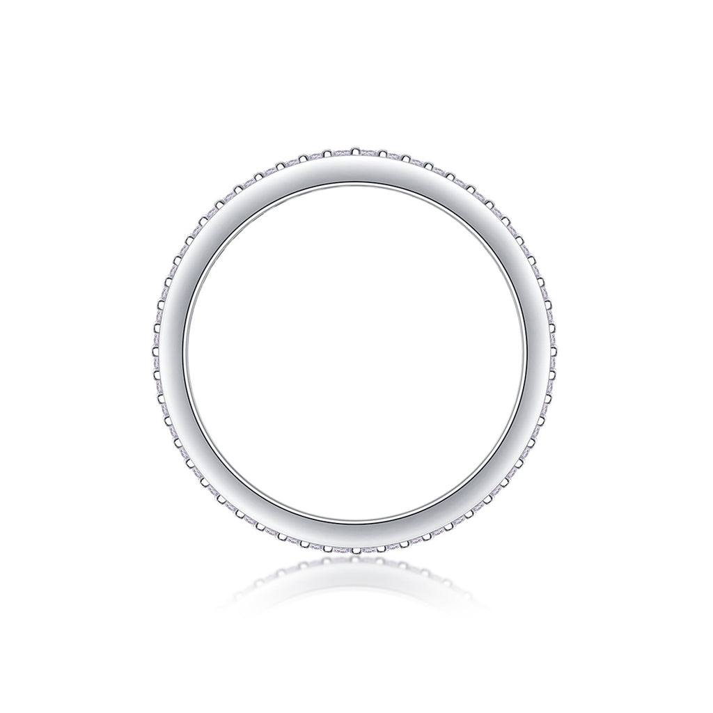 Light Up The Moments - A Fashionable Jewelry Ring Set With Moissanite S925 Sterling Silver And Platinum-plated Diamond