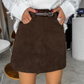 Retro Corduroy Casual Skirt For Women