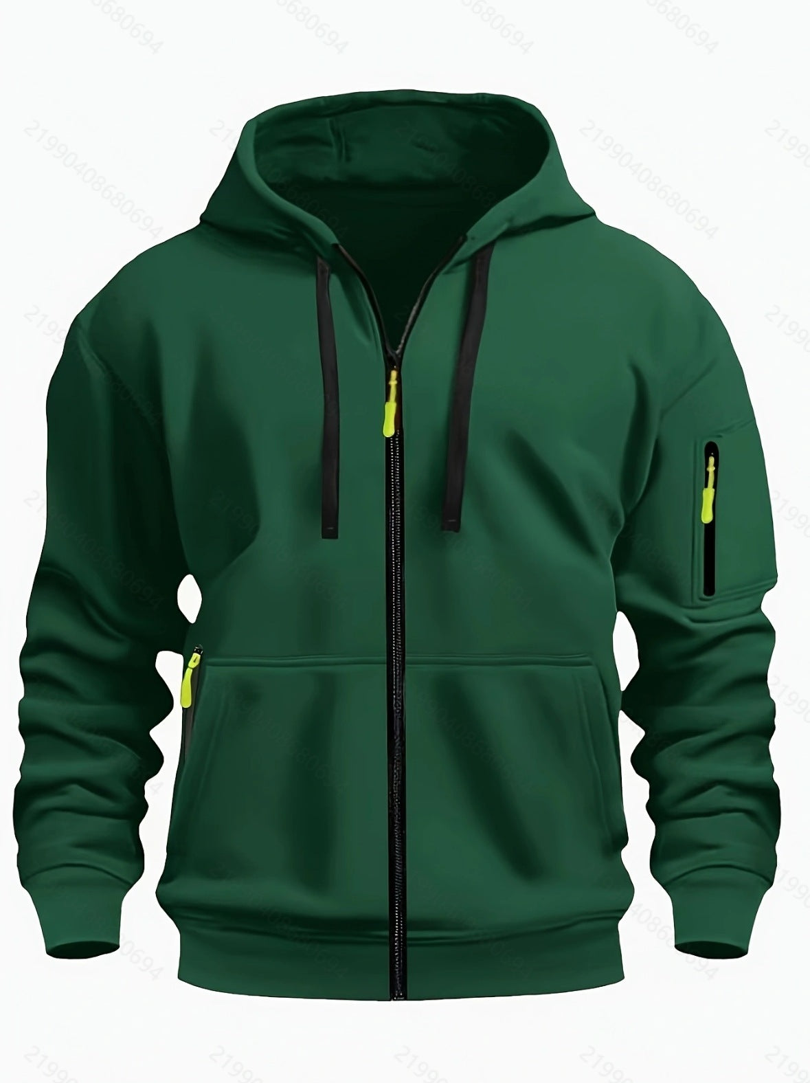 Zipper Hooded Sweatshirt Men's Sports Casual Cardigan Coat