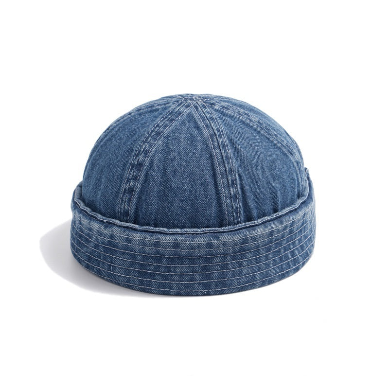 Japanese Washed Denim Skullcap Retro Street Hip Hop