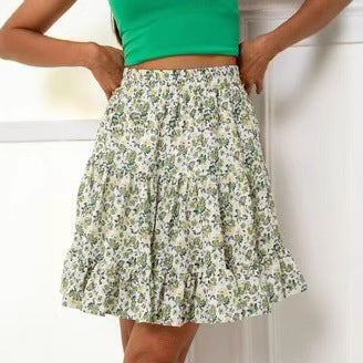 New Patchwork Floral Print Bohemian High-waisted Skirt