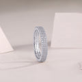 Light Up The Moments - A Fashionable Jewelry Ring Set With Moissanite S925 Sterling Silver And Platinum-plated Diamond