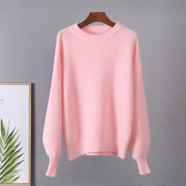 Soft Loose Knitted Cashmere Sweaters Women