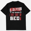Men's Casual Cotton T-shirt With Basketball Is The Reason I Wake Up Pattern - Soft Boat Neck, Comfortable Fit, Slightly Stretchy Knit Fabric, Summer T-shirt, Plus Size
