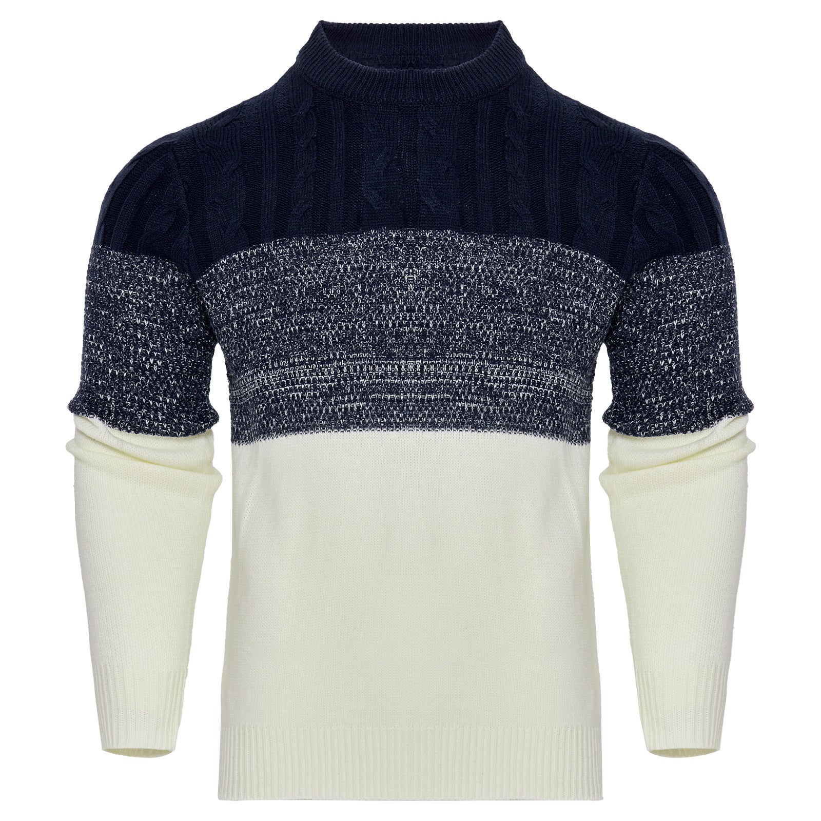 Men's Knitted Sweater Fashion Long-sleeved Pullover Tops Fall And Winter Clothing