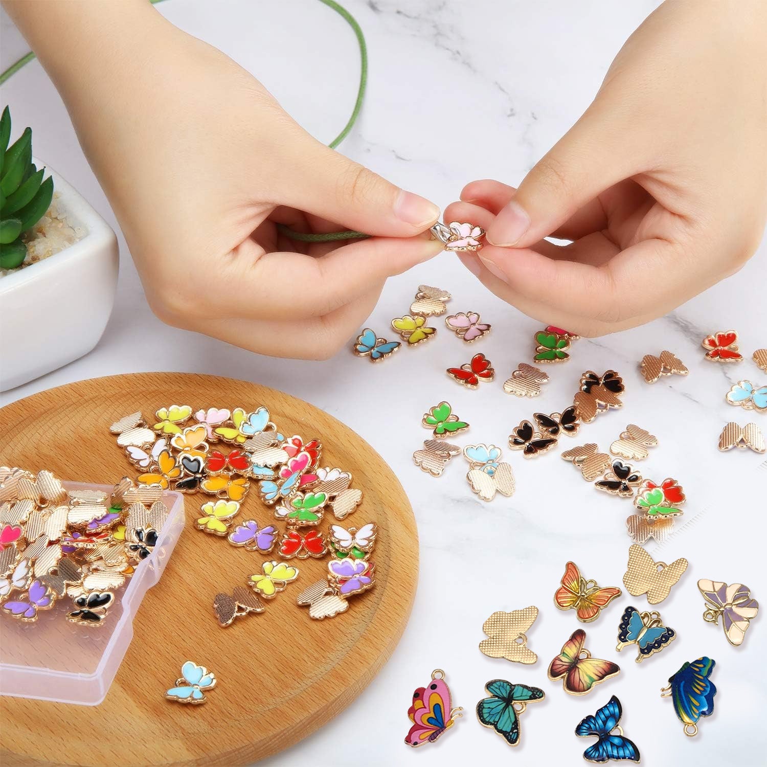 126 Pcs Butterfly Charms