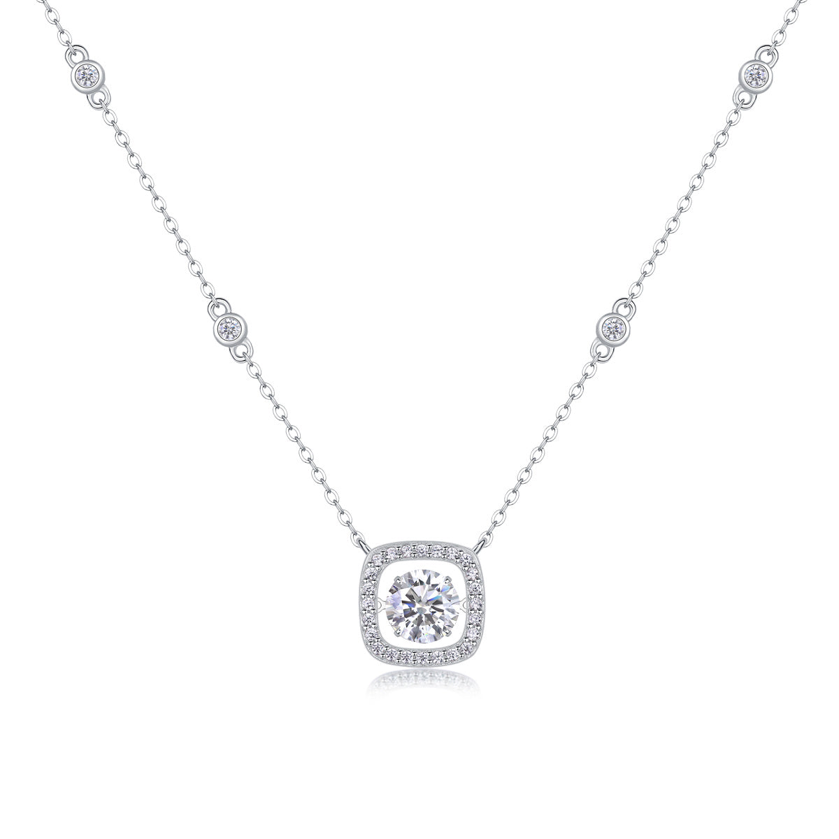 Sweet - A Fashionable And Luxurious Diamond Jewelry Pendant Set With 1-carat Moissanite S925 Sterling Silver And Platinum Plating