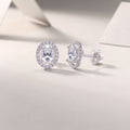 Phantom Night - Fashionable And Luxurious Diamond Jewelry Set With Moissanite S925 Sterling Silver And Platinum-plated Stud Earrings