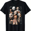 Men's Patterned Printed T-shirt, Summer Casual Short Sleeved Plus Size T-shirt
