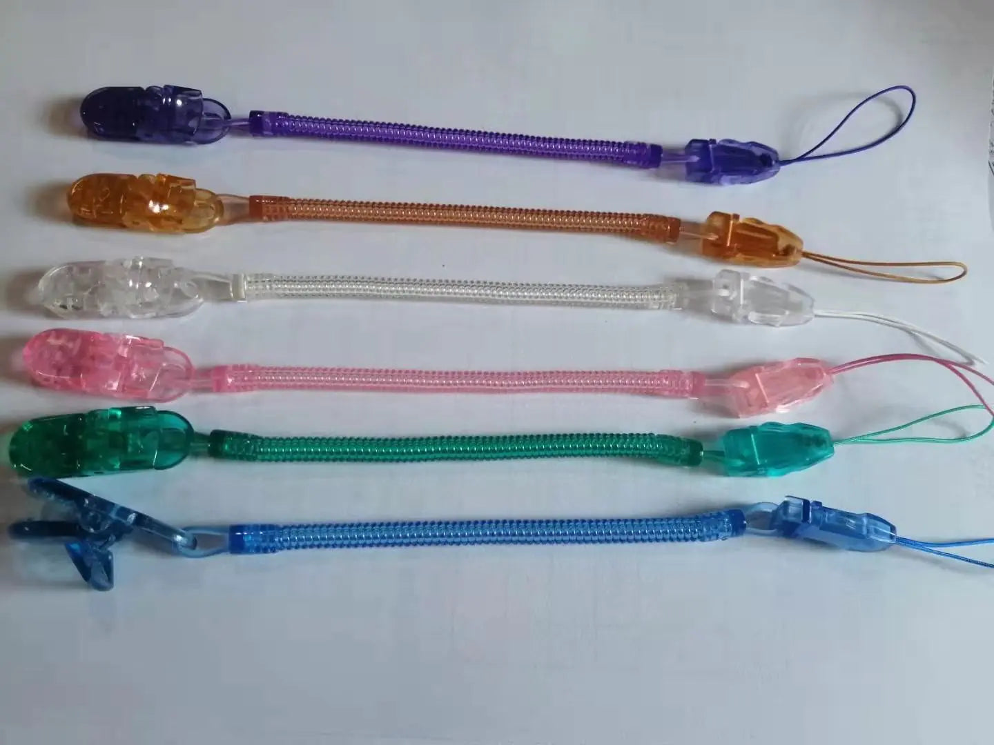 Baby Pacifier Clip Chain with Teether and Spring Chain