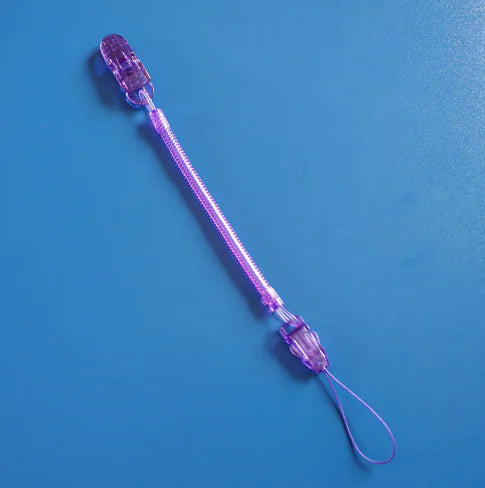 Baby Pacifier Clip Chain with Teether and Spring Chain