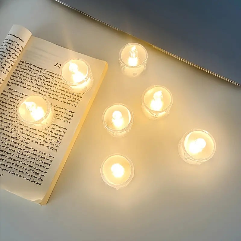 Transparent Electronic Candle for Christmas & Birthdays