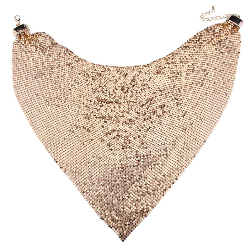 Mesh Necklace, Clavicle Chain, Fish Scale Neck Chain