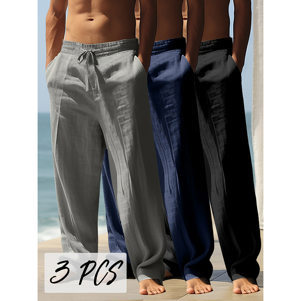 Men's Breathable And Loose Sports Straight Long Pants