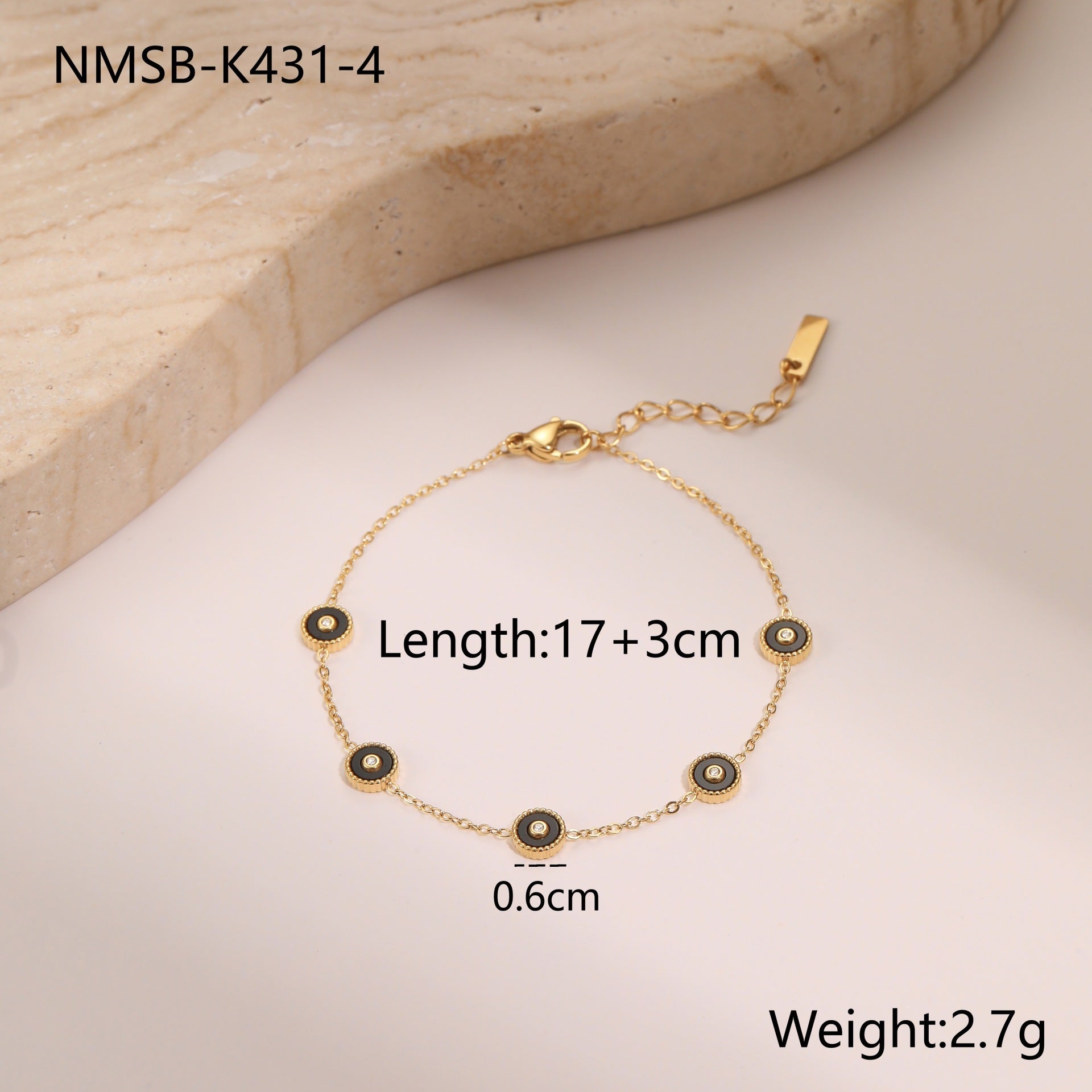 Light Luxury Fritillary Stainless Steel Bracelet 18K Gold Plating Exquisite Design Sense Ornament