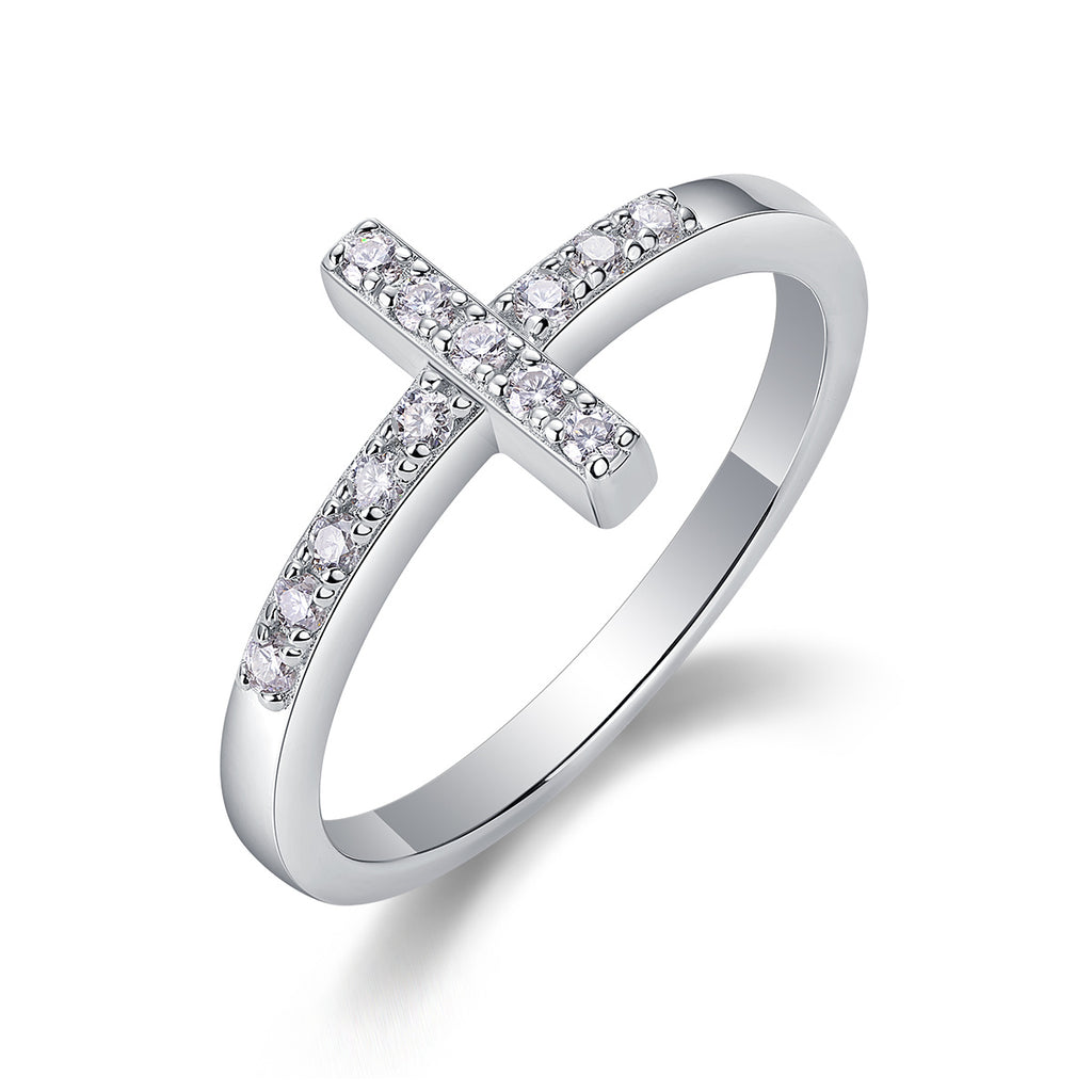 Holy Light Cross - A Fashionable And Luxurious Jewelry Piece Set With Moissanite S925 Sterling Silver And Platinum-plated Diamond