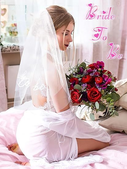 Bride To Be Embroidered Veil Bachelorette Party BachParty Accessory Bride To Be Headband White Bridal Veil Headpiece For Bridal Shower Engagement Party Wedding Bridesmaid Gift Clearance