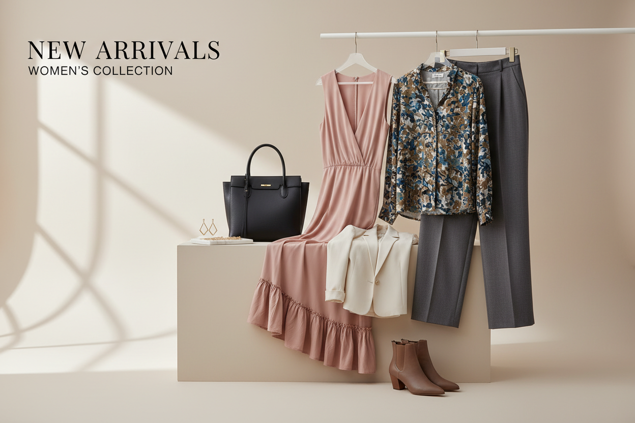 create a image on new arrivals with women clothing