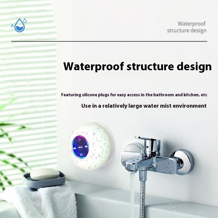 BTS07 Large Suction Cup Waterproof Bluetooth Audio With Light