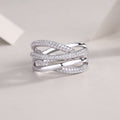 Brilliant Interweaving - A Fashionable And Luxurious Jewelry Accessory Set With Moissanite S925 Sterling Silver And Platinum-plated Diamond