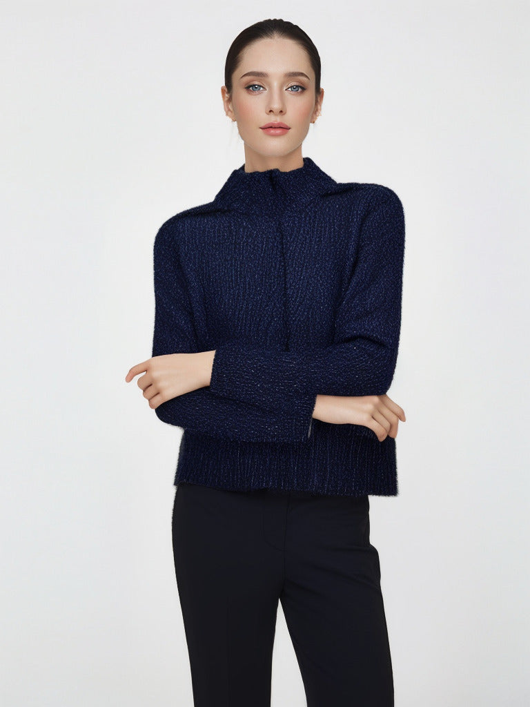 Elegant Warmth Oversized Turtleneck Sweater For Modern Women