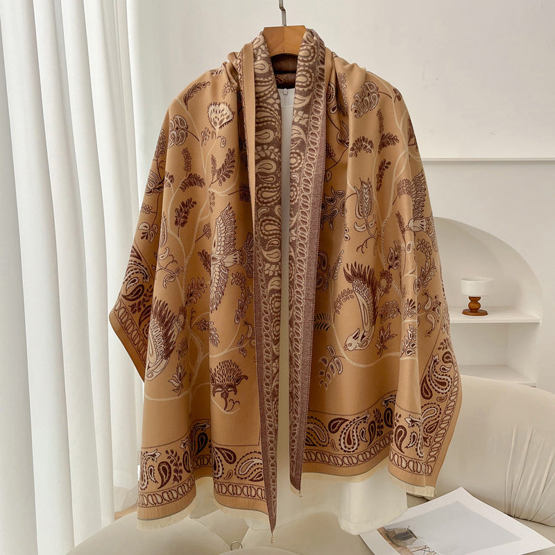 Retro High Sense Artificial Cashmere Scarf