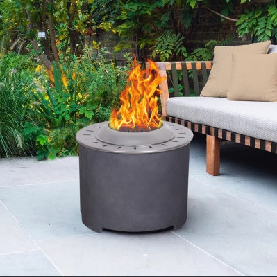 20.5 X 15 Dark GrayConcrete Texture Smokeless Fire Pit