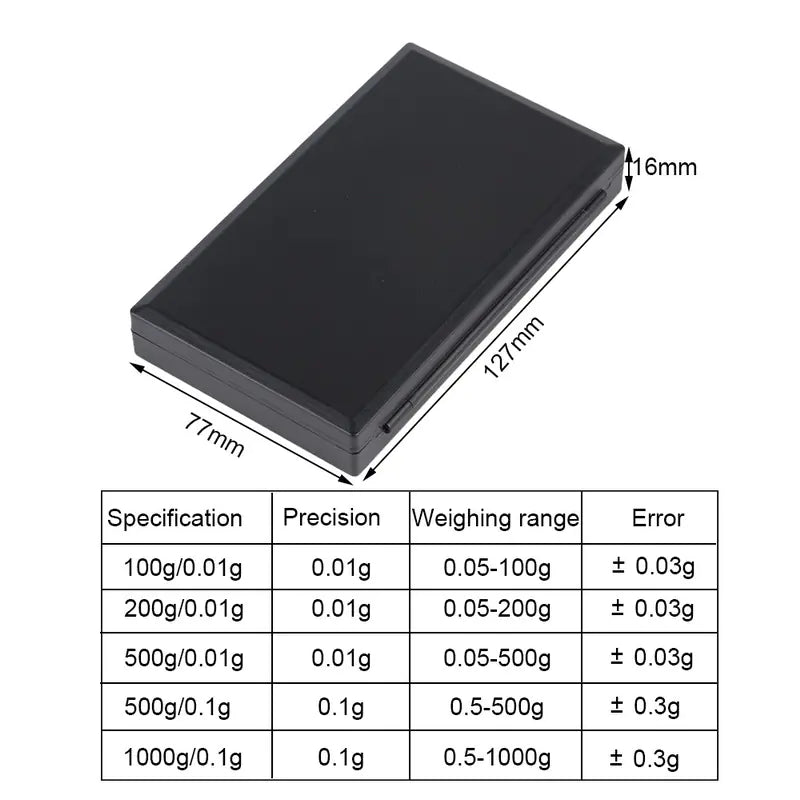 Jewelry Scale Square Electronic Pocket Scale 0.01g
